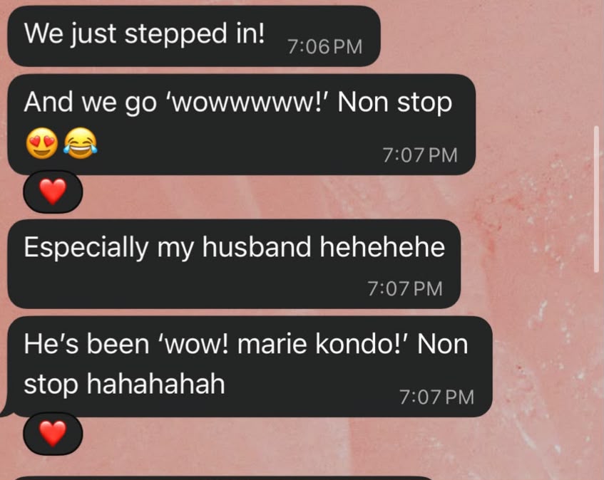 WhatsApp message: 'We just stepped in and we go wow non stop'